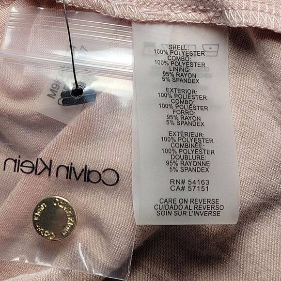 CalvināKleināPinkĀ ColorāBlockāLongāSleeveāBlouseāSzāM - Picture 9 of 13